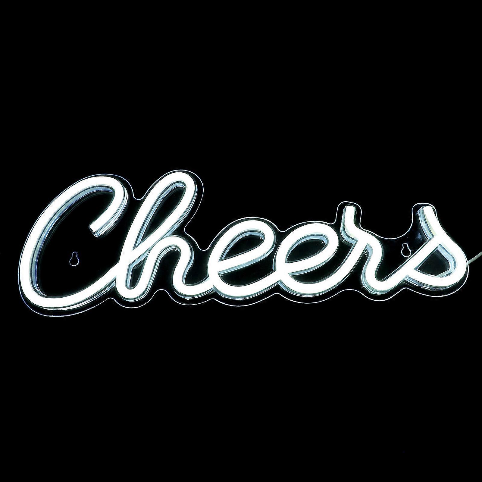Decorative Neon Lights Cheers Shape Flat Panel For Home Store Display Usb Powered 4.5W Power 1Pcs