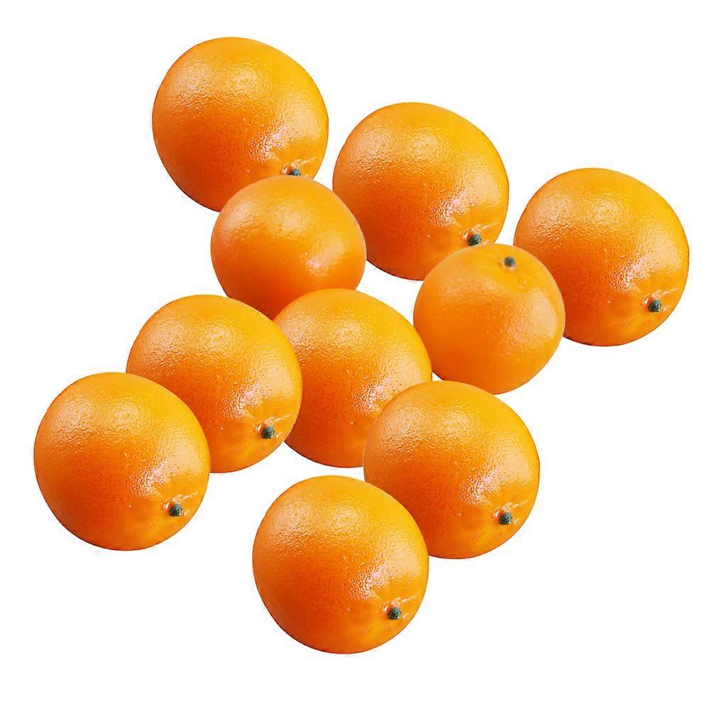 Artificial Orange Fake Oranges Home Decoration Store Display 8cm Orange Color Plastic Material 10Pcs