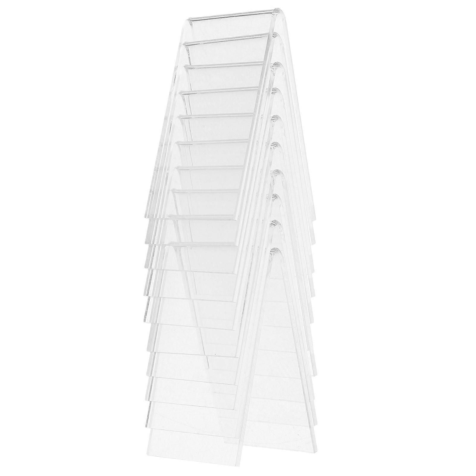 Acrylic Shoe Display Rack 10Pcs Transparent Space Saving Shoe Rack for Shops