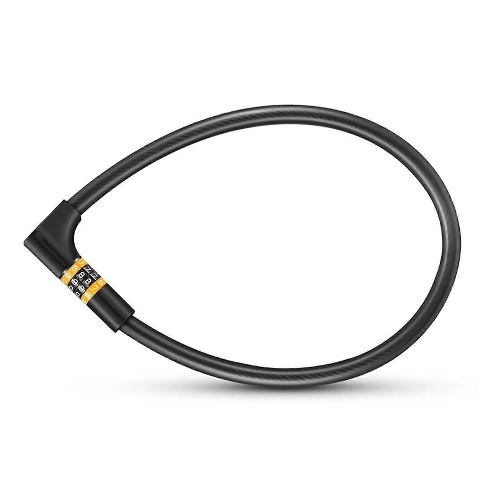 Bicycle Cable Locks Portable Anti-Theft Ring Lock for MTB and Road Bikes, Key and Password Options, Black