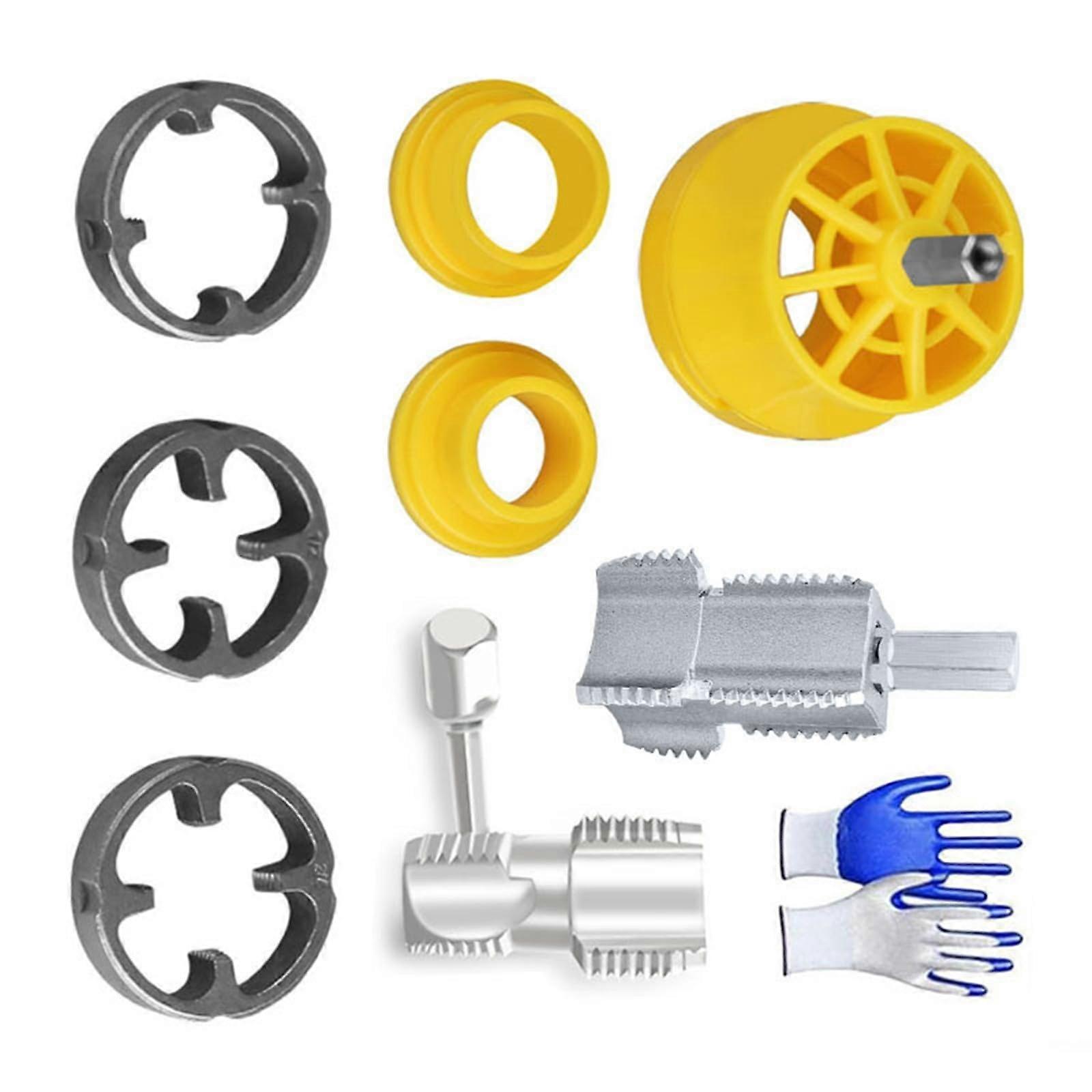 PVC pipe threading set with 1/2 inch, 3/4 inch, pipe threading tool