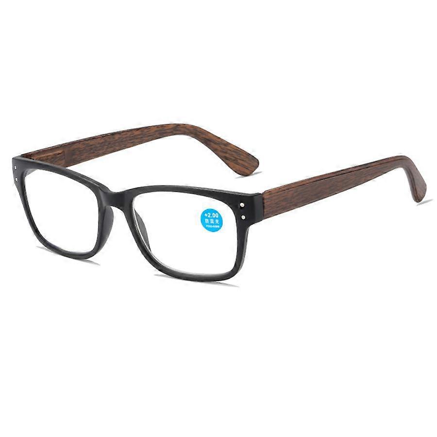 Square Reading Glasses for Old Eye Women's Presbyopia Rivet Design Retro Anti Blue Light Reading Glasses For Men Computer Prescription +1.0 +1.5