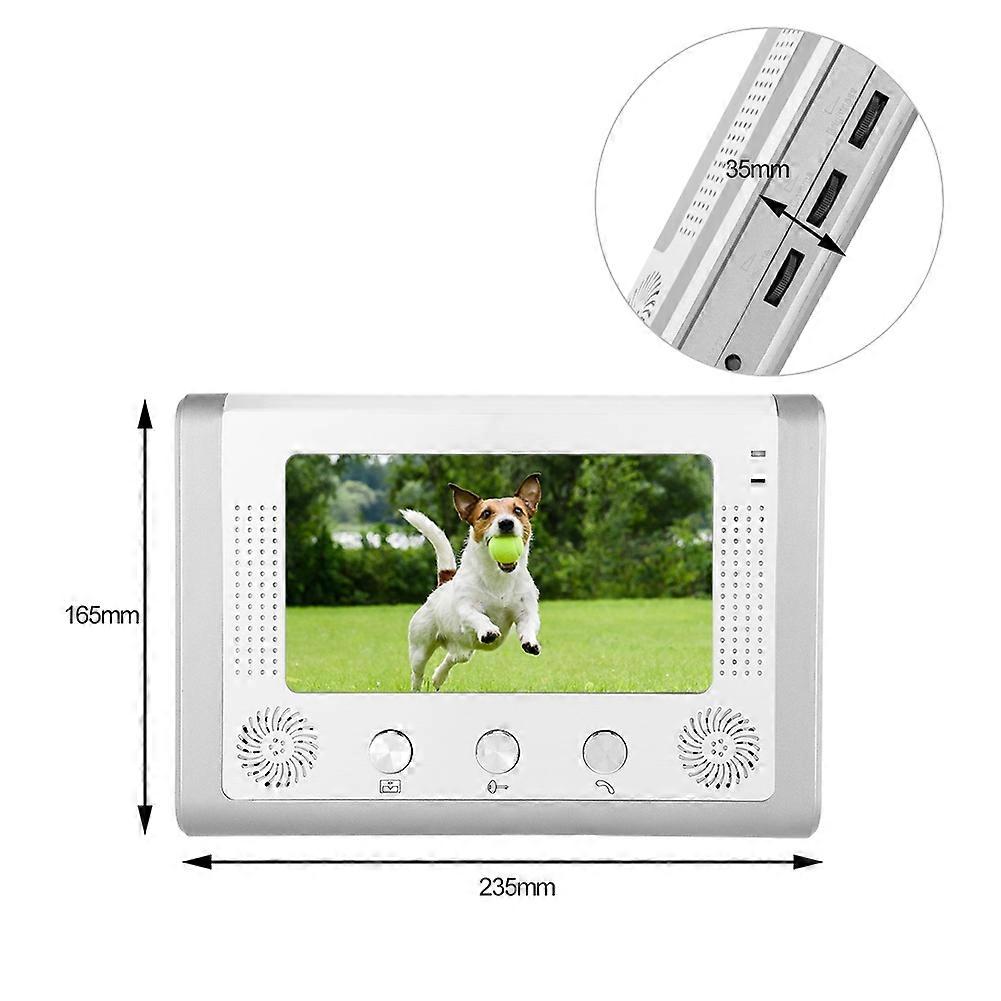 7inch Wired Waterproof Video Intercom Doorbell IR Camera Monitor Door Phone