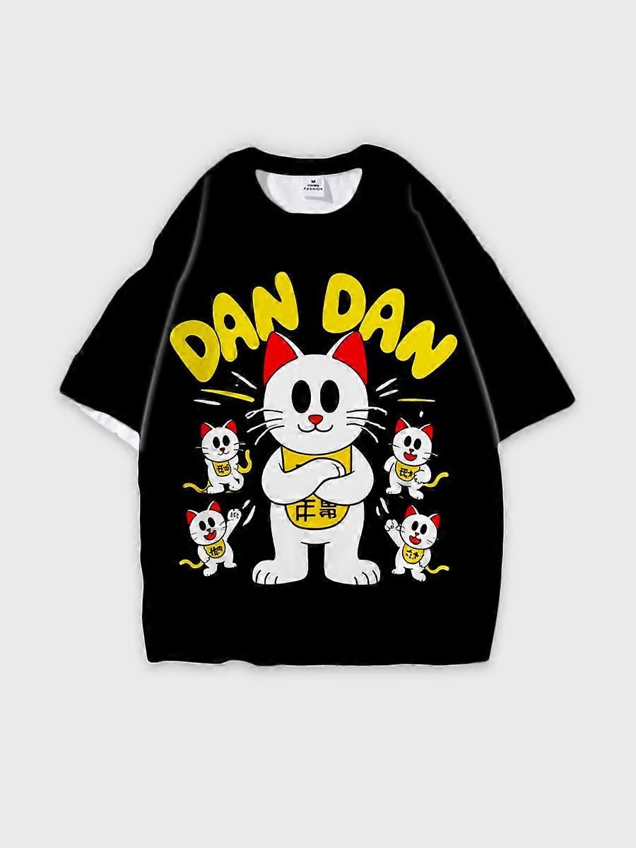 T-shirt round neck Pattern loose short sleeve P3245