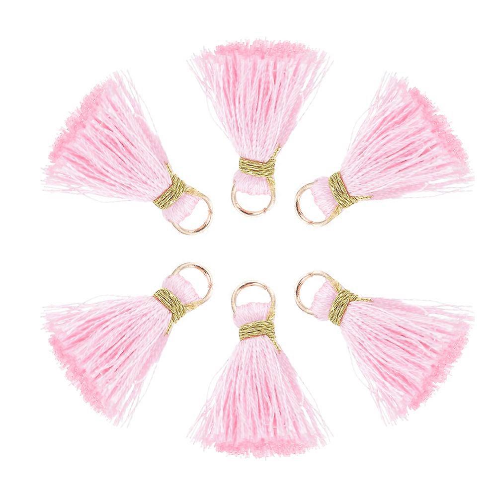 30 قطعة شرابات للمجوهرات الحرفية كحقيبة مصنوعة يدويا قلادة في شكل وردي اللون مصممة لمشاريع DIY وأكياس الهدايا مناسبة لمحبي الحرف اليدوية