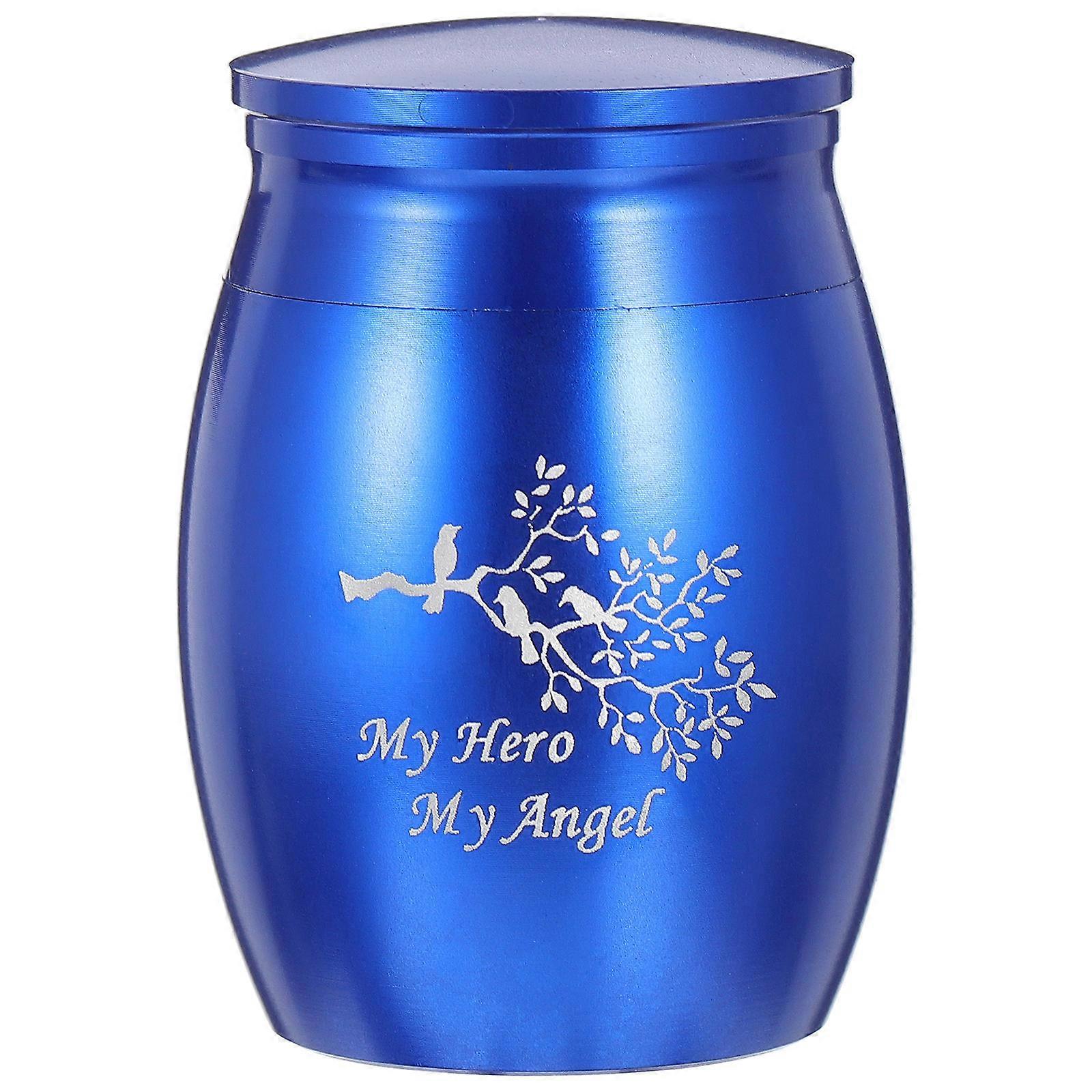Mini Ashes Urns Pet Commemorative Casket For Memorial Decoration In Blue Anti-Corrosion 1Set