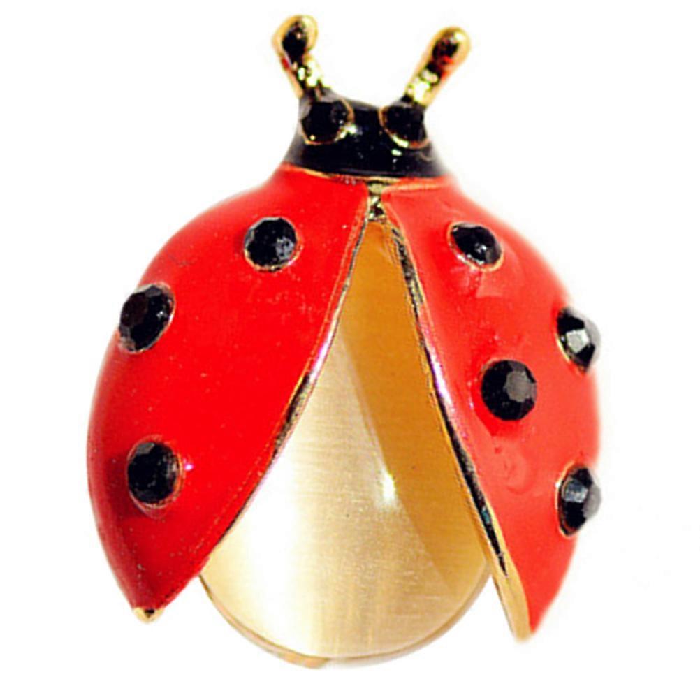 Cute Mini Ladybug Brooch Pin for Decoration Handcrafted Alloy Red Insect Shape Accessory with Pin