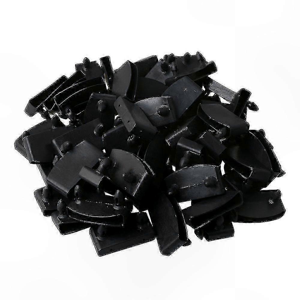 50 Pack Plastic Bed Slat End Caps, 50mm, Black, for Furniture Support Rails