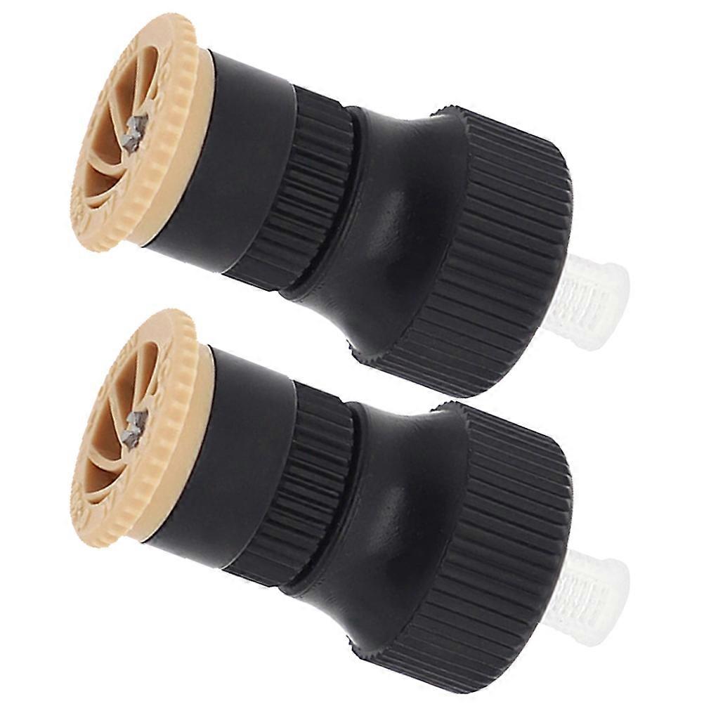 Plastic Sprinkler Head for Gardening Black 360 Degree Adjustable Design Easy to Install 2 Pieces