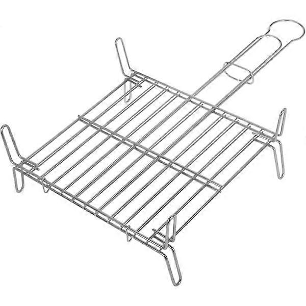 Double galvanized iron grill with handle, 30x30 cm