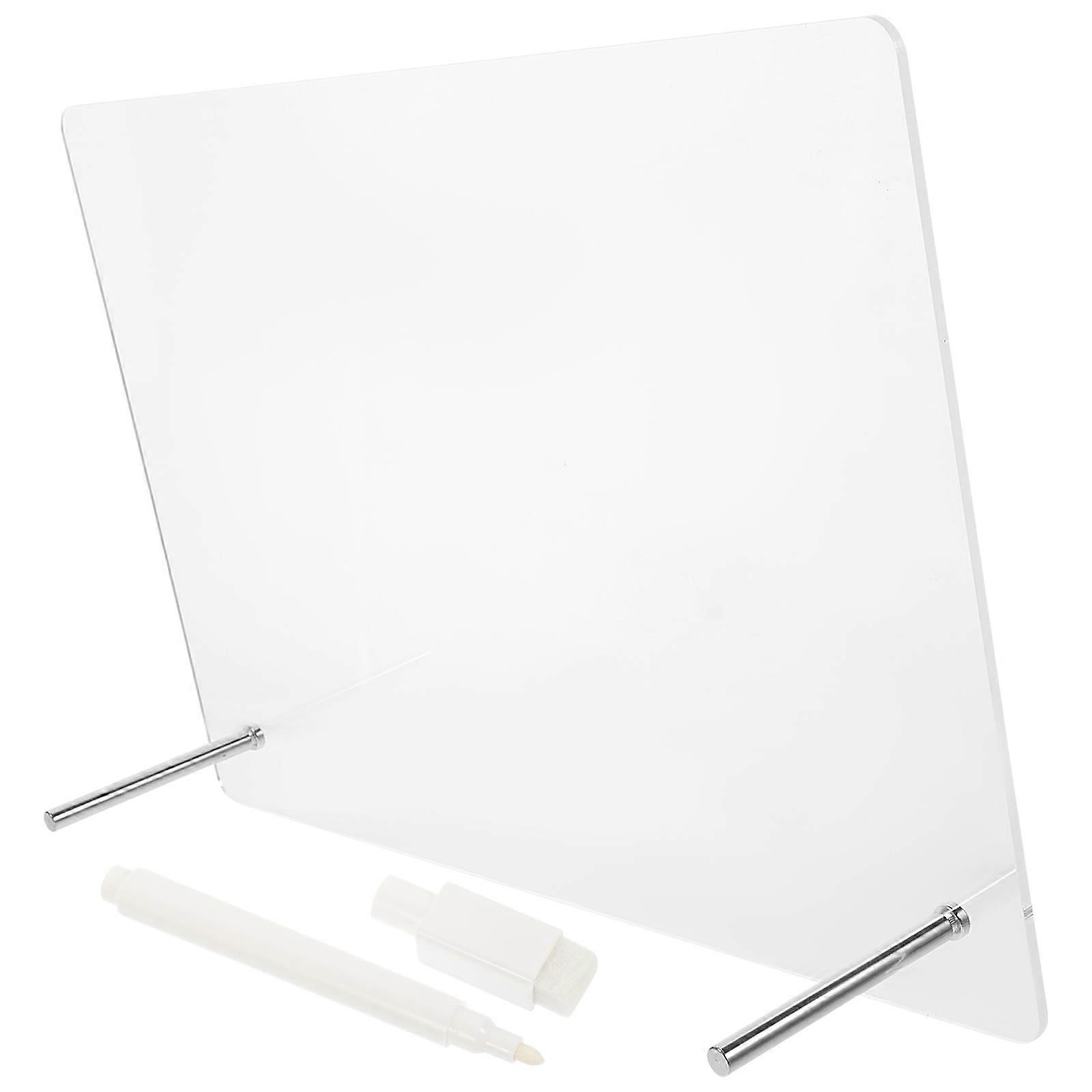 Utilisation double face Memo Board Acrylique transparent Usage domestique 30X20cm Facilement nettoyable 1 set