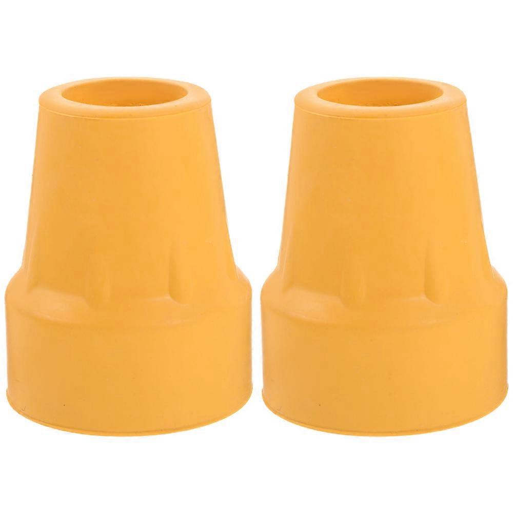 FRCOLOR 2Pcs Walking Stick Foot Tip Protectors Rubber Cane Tips for Poles
