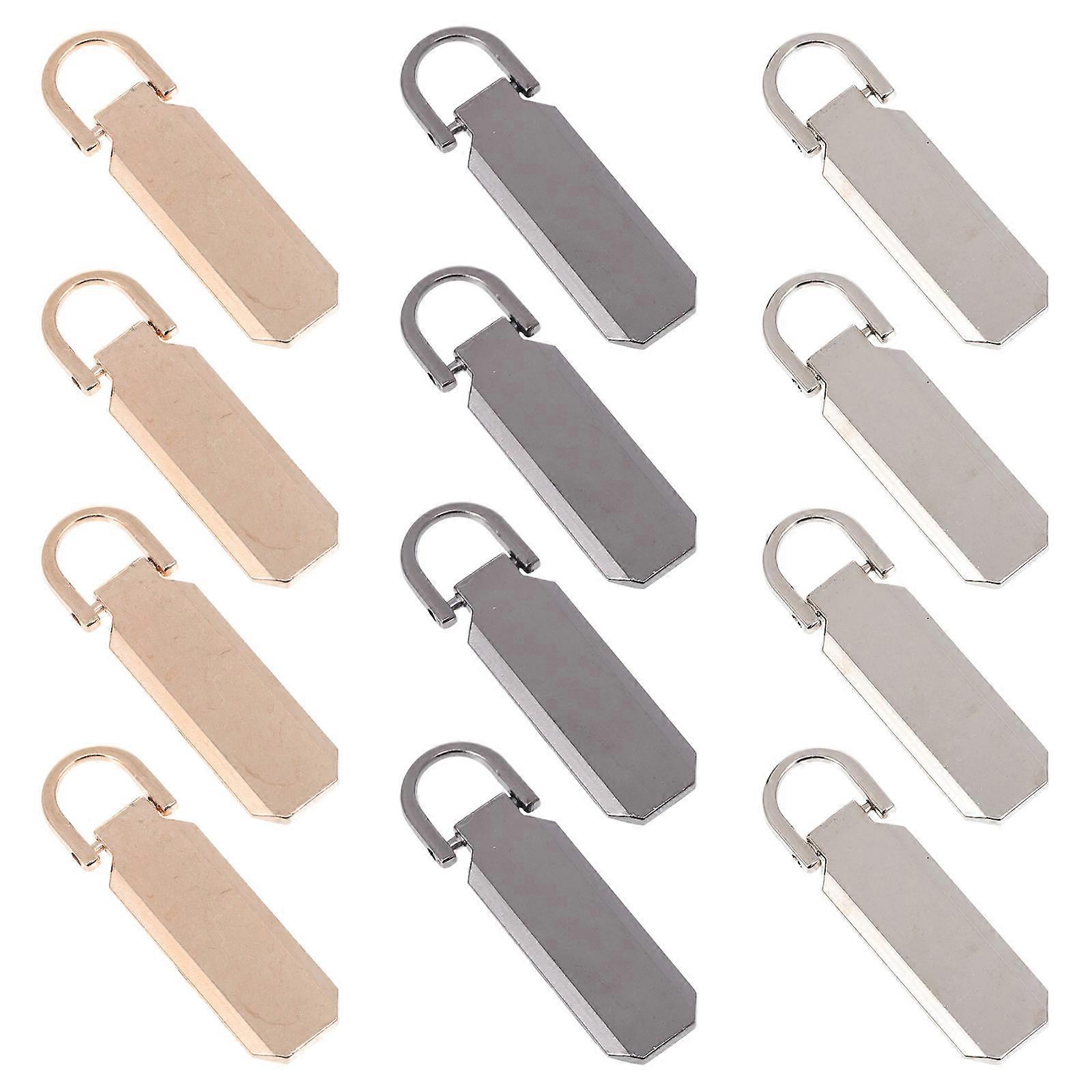 12Pcs Durable Zipper Pull Tabs for Coats Clothes Clothing Pullers