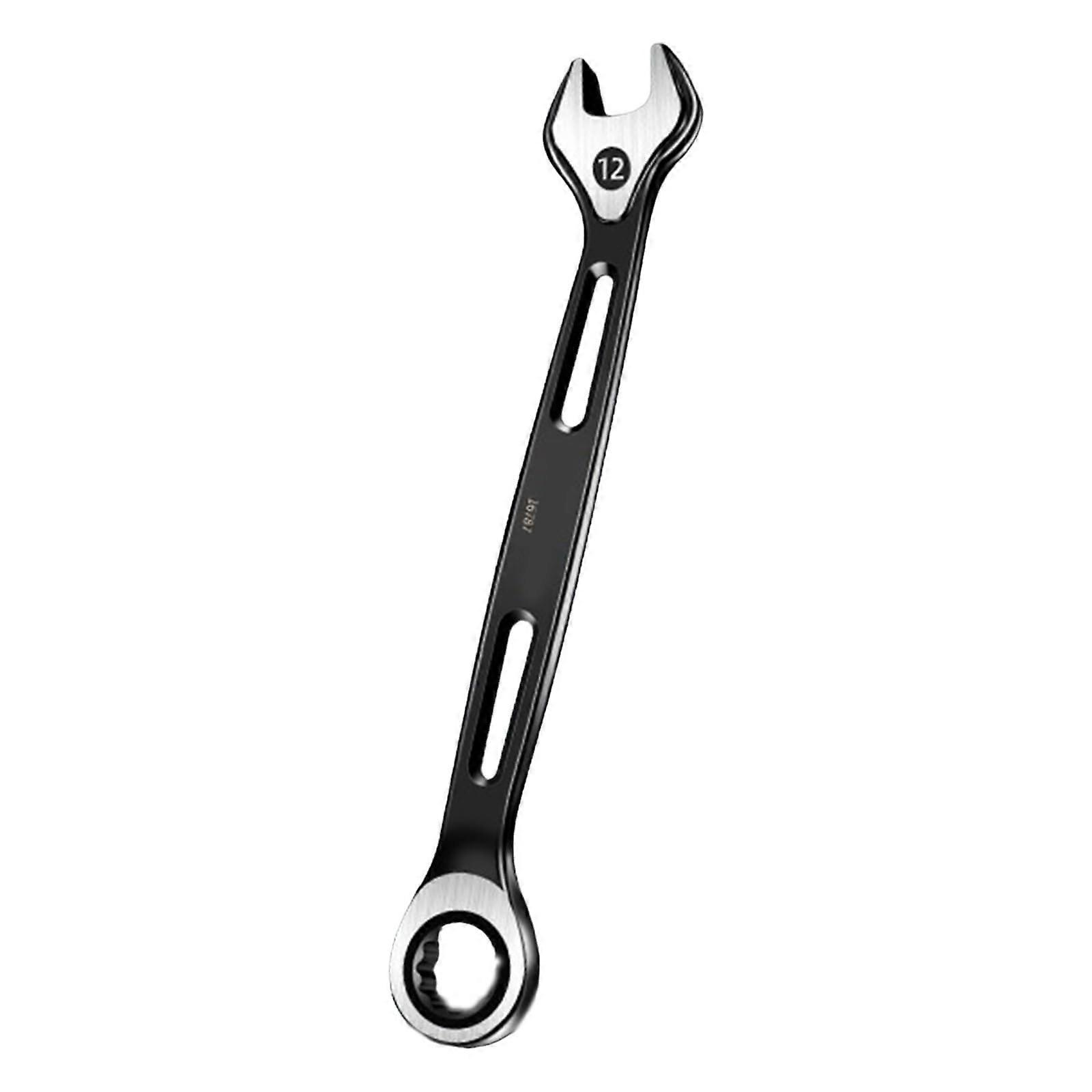6mm22mm Combination Open End DualUse Plum Blossom Ratchet Wrench for Repairs, DualUse Spanner 12mm