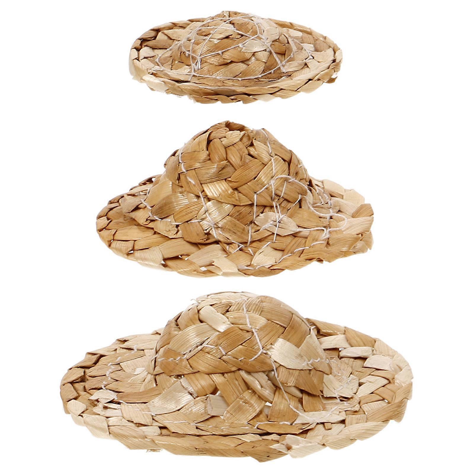 3pcs Mini Parrot Hats Soft Bamboo Bird Accessories Lightweight Design Comfortable Fit for All Parrot Breeds Enhancing Pet Cuteness for Themed Parties