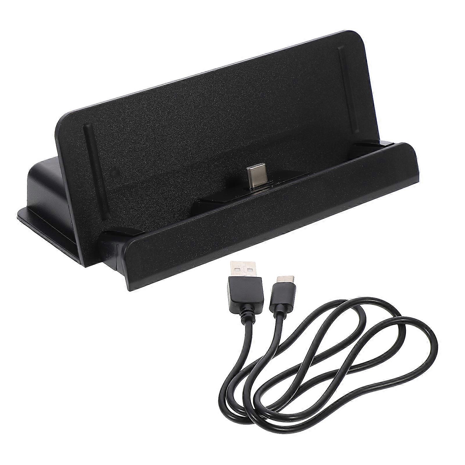 Dock Station For Gamers Fast Charging Device Indoor Use Black Rectangular Design 2Pcs