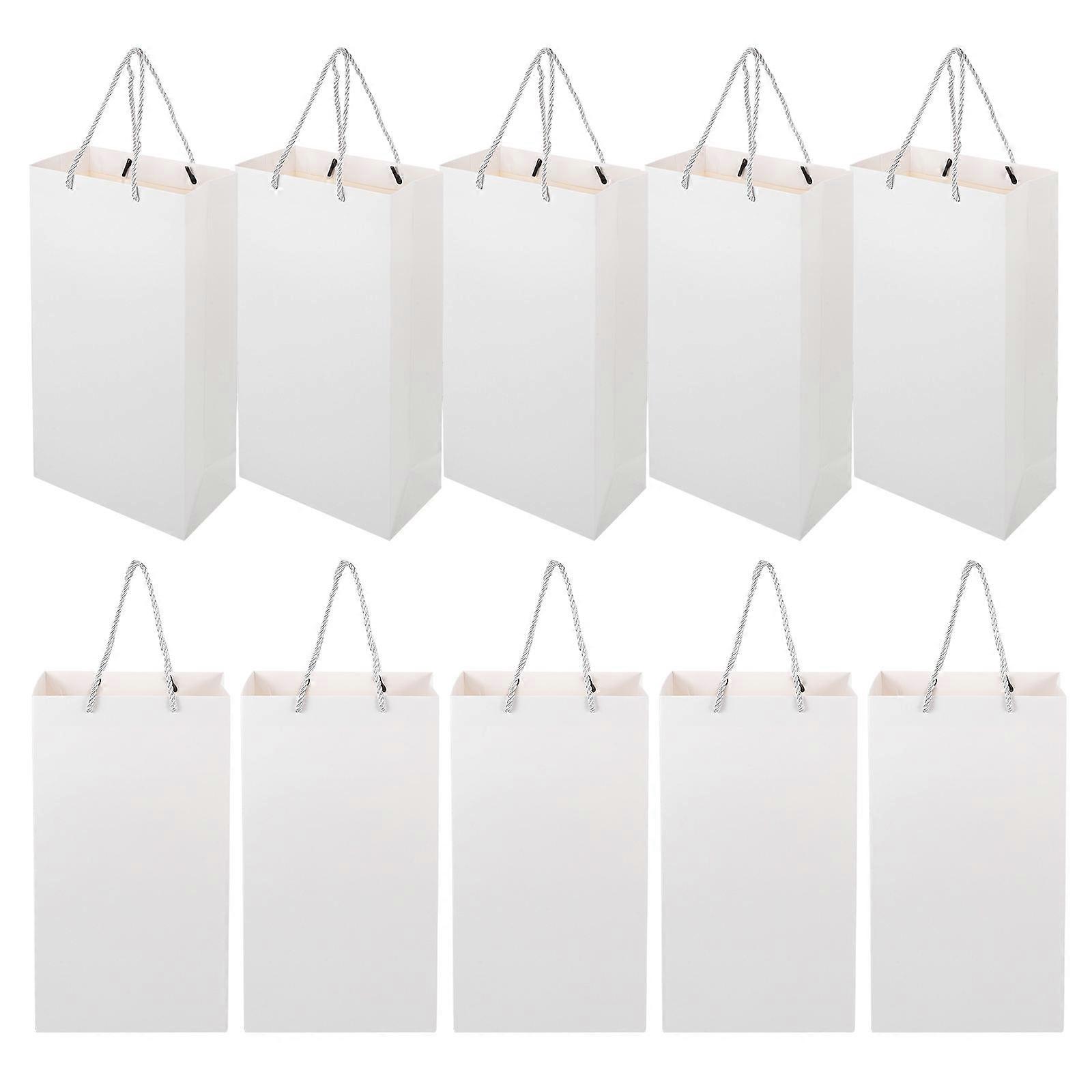 Kraft Paper Wine Bags for Home White Color Suitable for Most Red Wine Bottles 10 Pieces