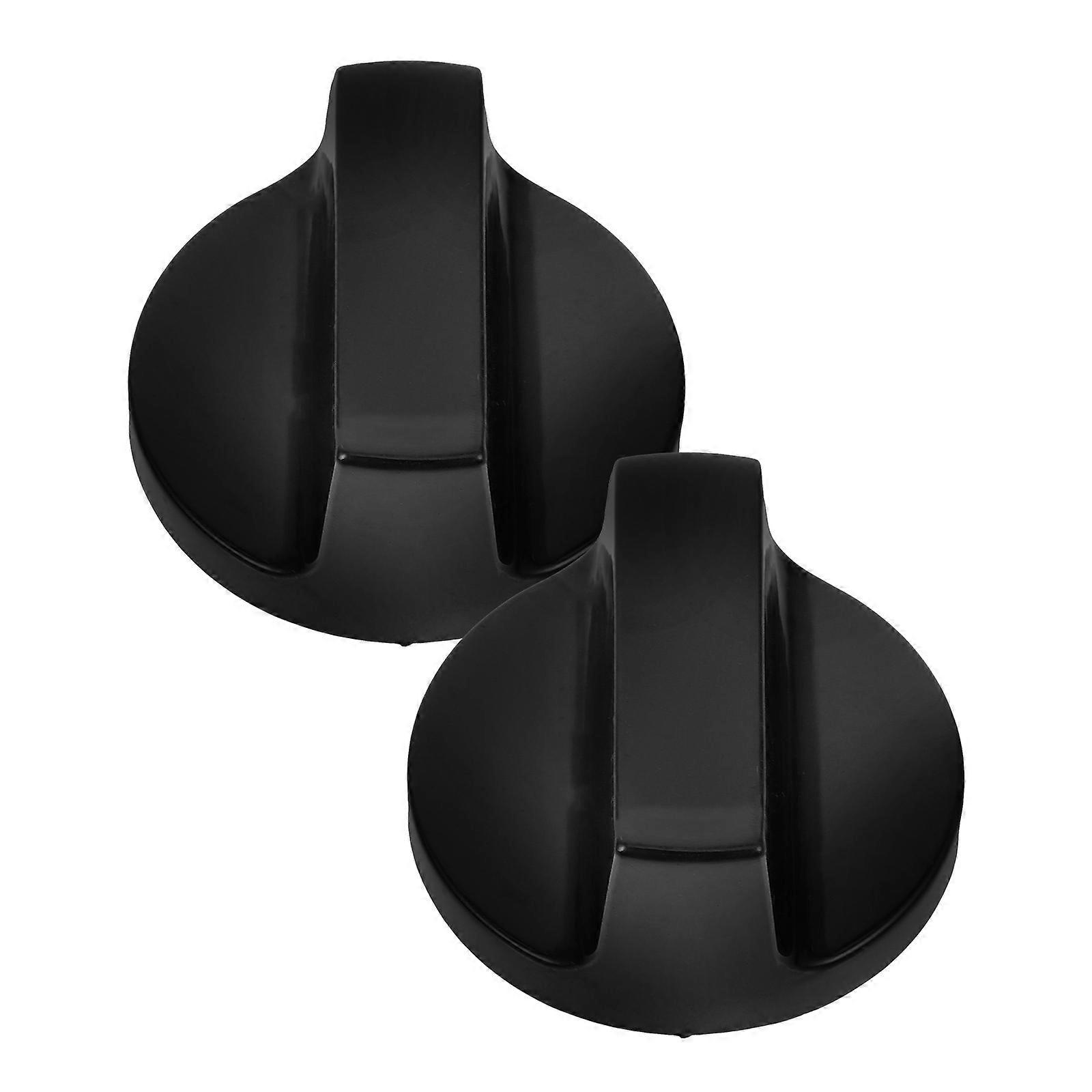 2pcs Black Plastic Stove Knobs for Gas Stove Replacement with Ergonomic Design and Durable Quality