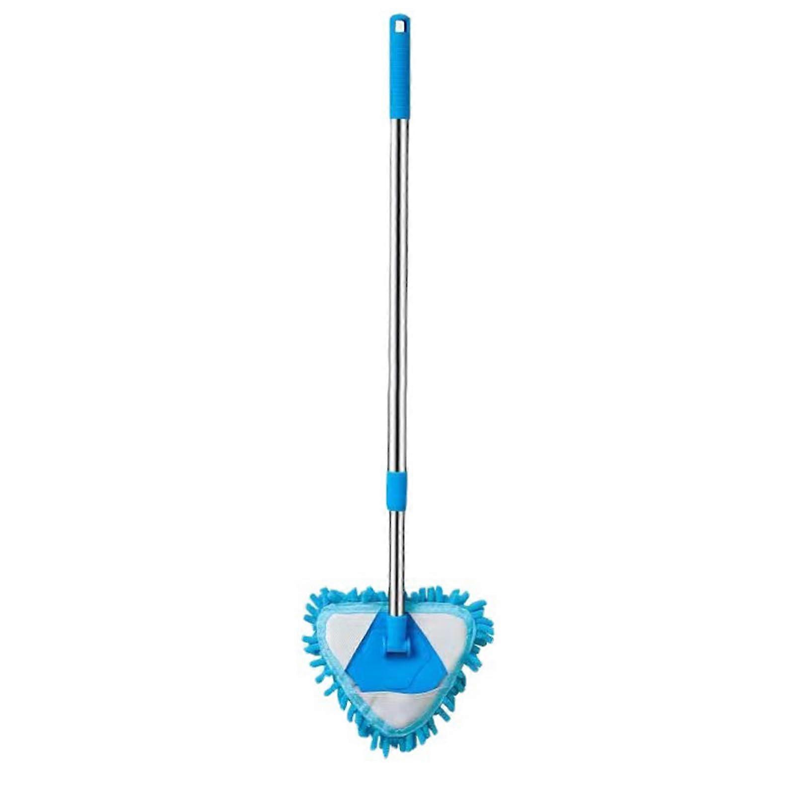 Triangle Cleaning Mop, 180 Degree Rotatable Adjustable Triangle Cleaning Tool Wet and Dry Mop with Long Handle for Bathroom Floor Wall Ref: 8336