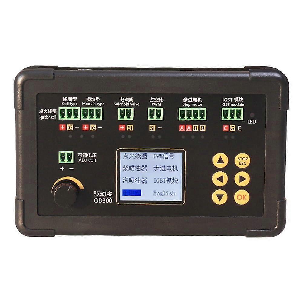 QD300 Ignition Coil Tester for IGBT, Idle Stepper Motor, Solenoid Valve, Injector, PWM Actuator Diagnostics