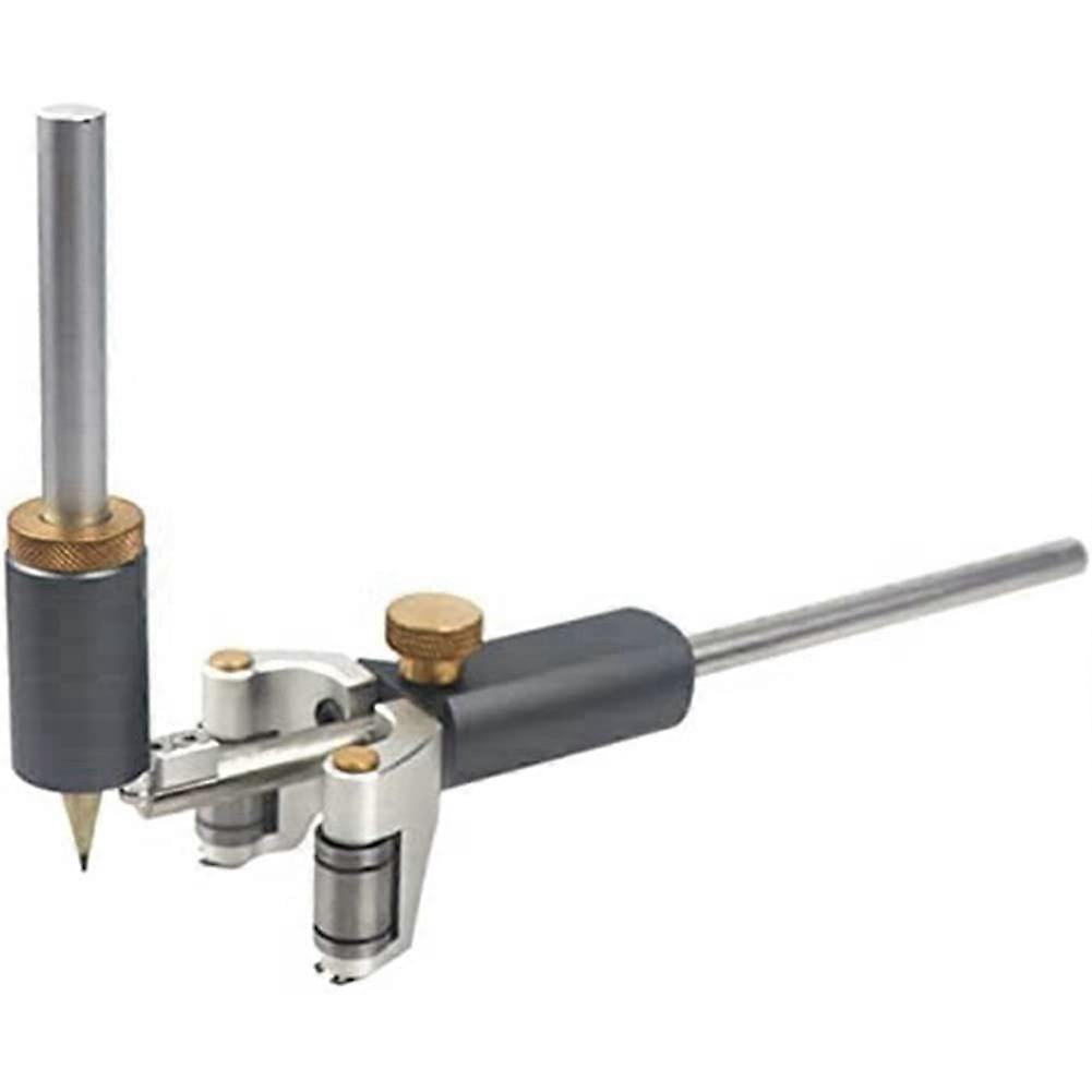 Straight Line Arc Dual-Use Ruler with Parallel Line Drawing Pen, Aluminum Alloy, Multifunctional Silver Design