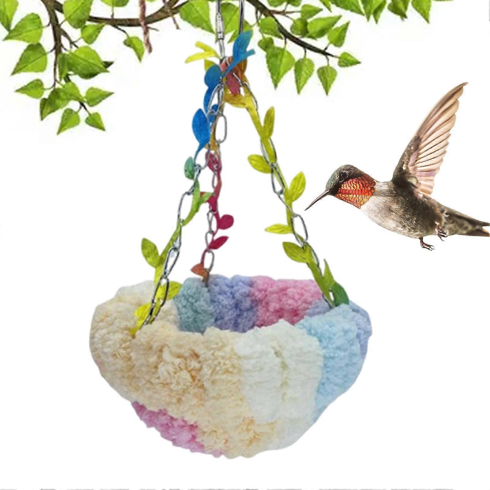 Finch Plush Bird Cage Hammock Snuggle House Nest for Parakeets Cockatiels Conures Size Large