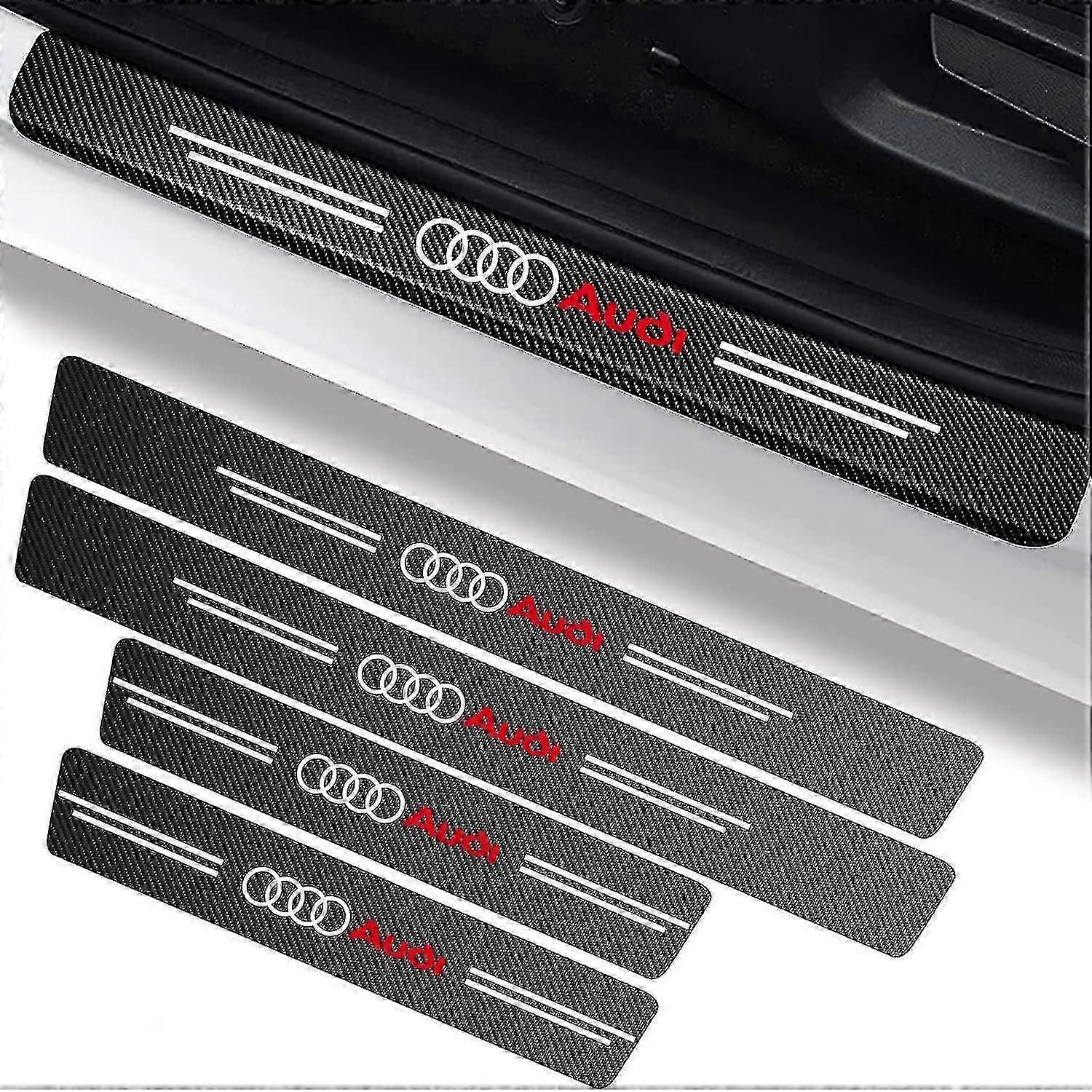 4 Car Door Sill Protector Film,Carbon Door Step Protector,Step Door Sticker,khw