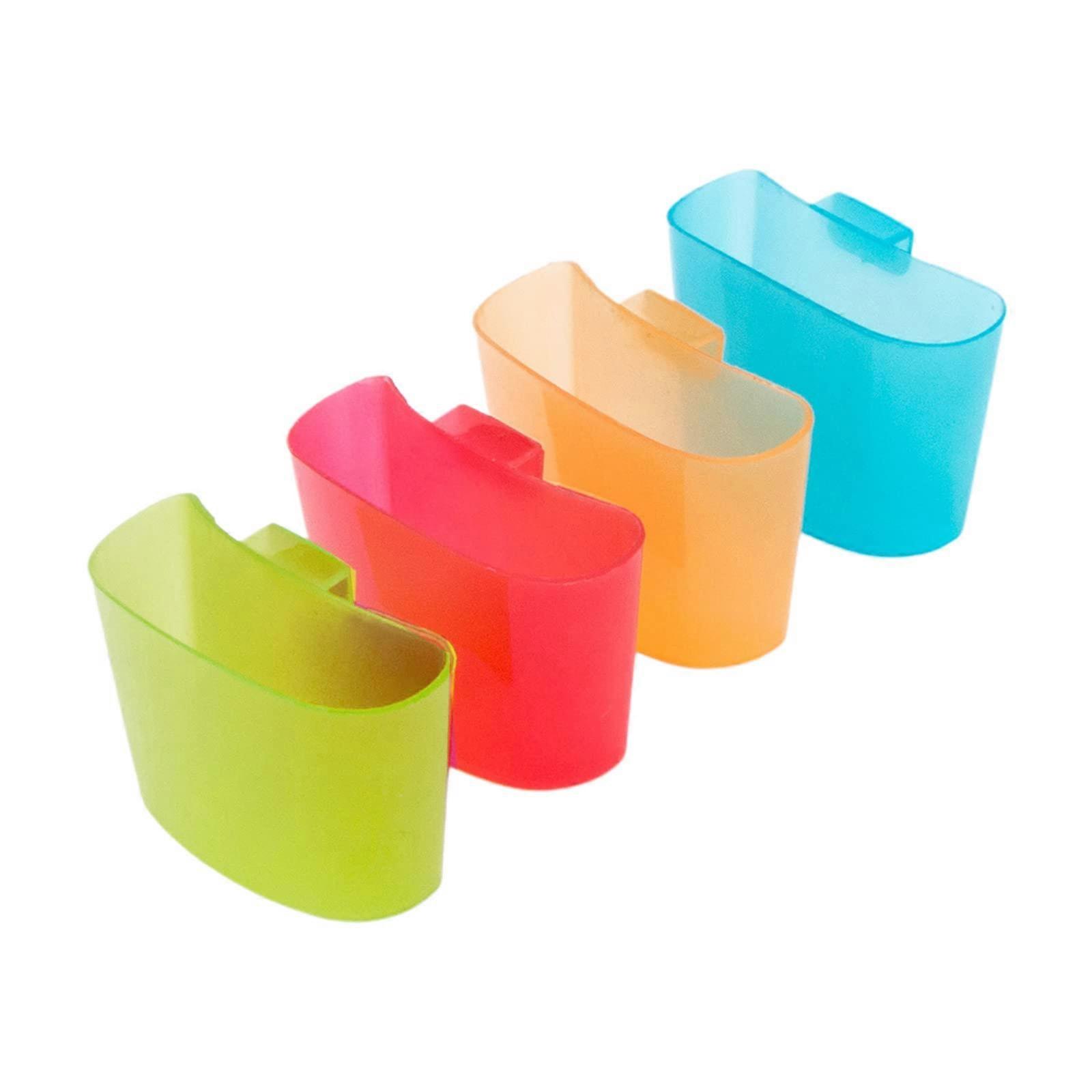 Tea Bag Holder for Hanging, Multi-Functional Teacup Marker, Cookie Stand, Afternoon Tea Accessories, Set of 4, Multi-Color
