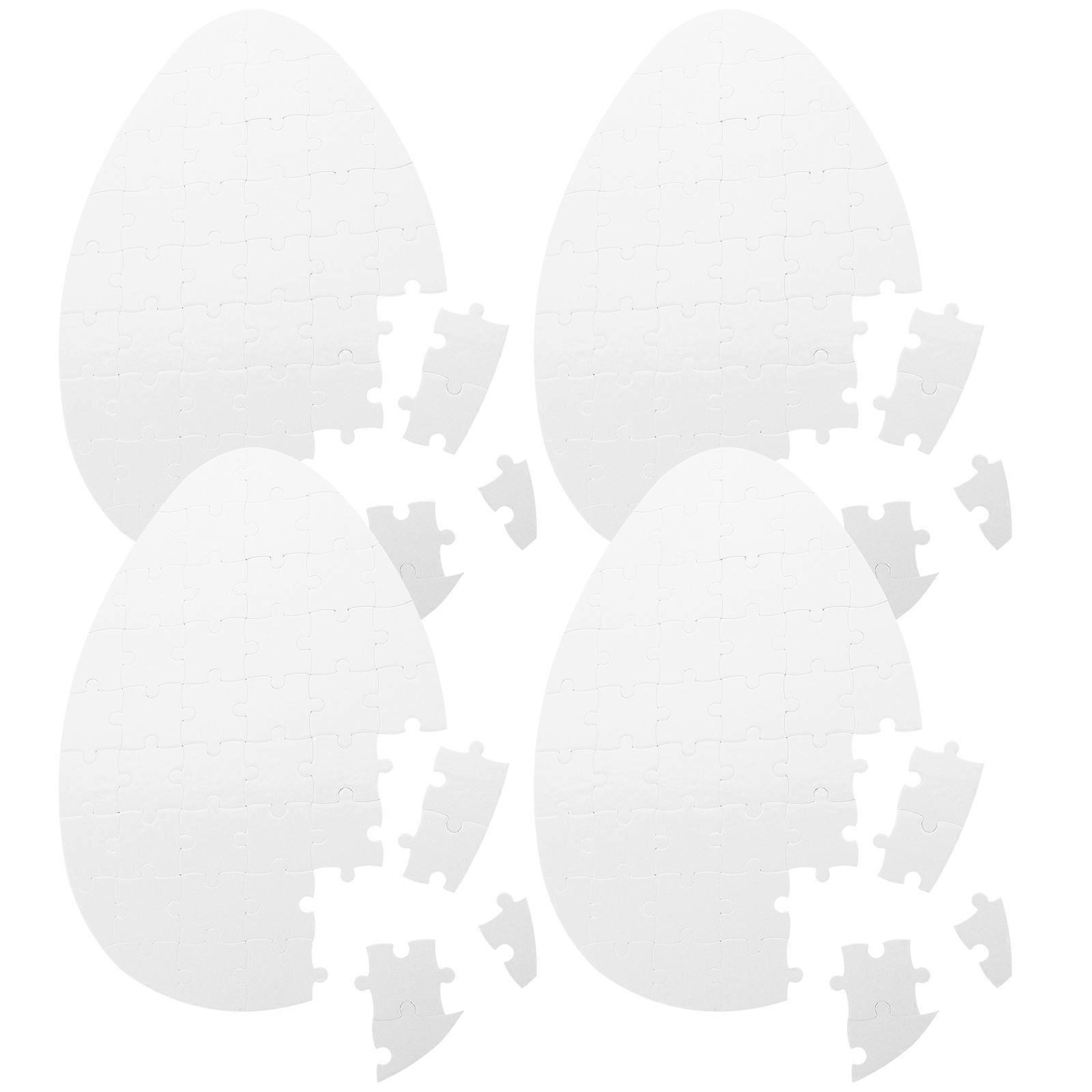 Blank Puzzle Craft 5Pcs Egg Shape Heat Transfer Blank Suitable For Kids Imagination And Family Gatherings
