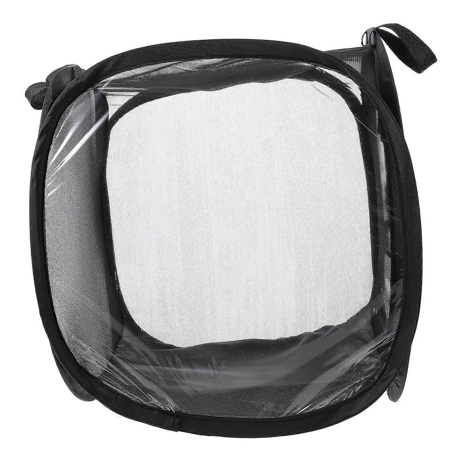 Foldable Net Cage 1Pack Black Creative Butterflies Incubator For Kids 30x30x30cm Feeding And Observation Functionality