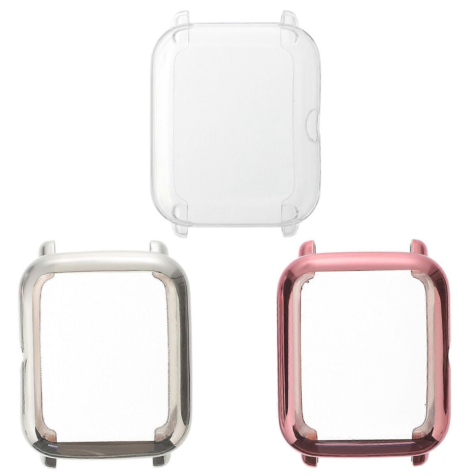 TPU Protective Shell Watch Cases for Smartwatch 3 Pieces Assorted Color Elegant and Secure Scratch