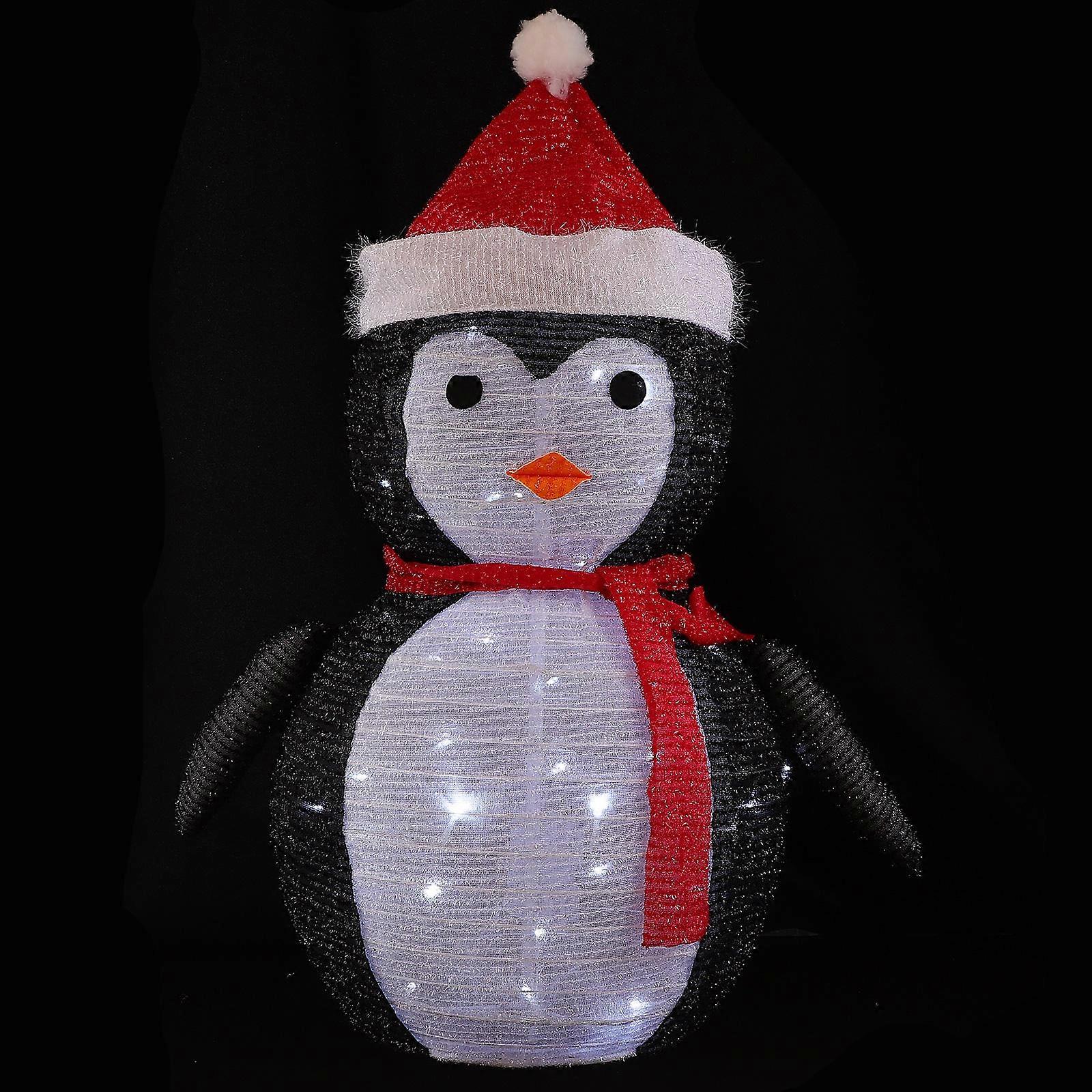 Decorative Penguin Figure With Luminous Feature For Holiday Store Decoration 30X30X70CM 1Pack