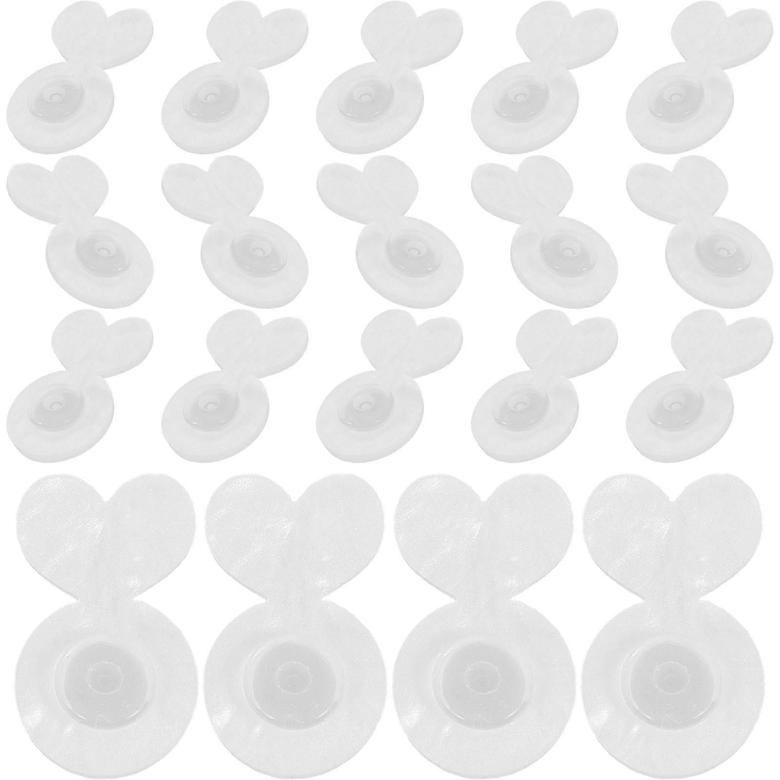 20pcs Silicone Earring Backs for Studs   Durable, Soft & Comfortable Transparent Replacement Pin Backs with Smooth Corners