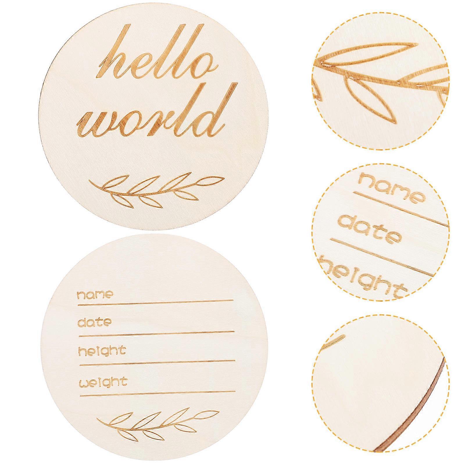 Here's a refined and engaging product description based on your input:

 

**2pcs Wooden Newborn Birth Announcement Signs – Minimalist Name Plaques