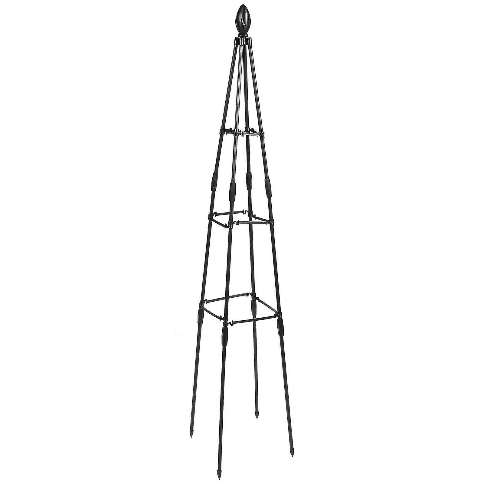 تعريشة تسلق النباتات القوية للاستخدام في الهواء الطلق رف دعم البستنة الأسود PE والحديد 1 مجموعة