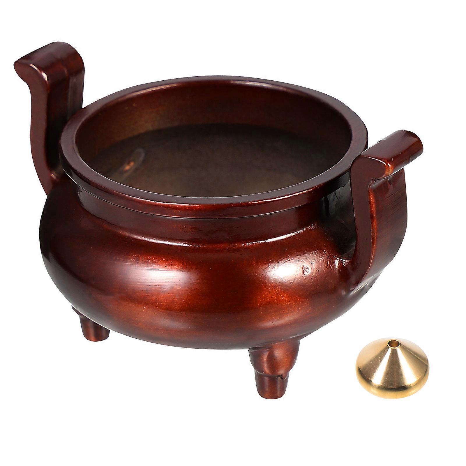 Retro Style Incense Burner Brass Censer Stick Holder For Yoga Studio Home Decoration 1 Set