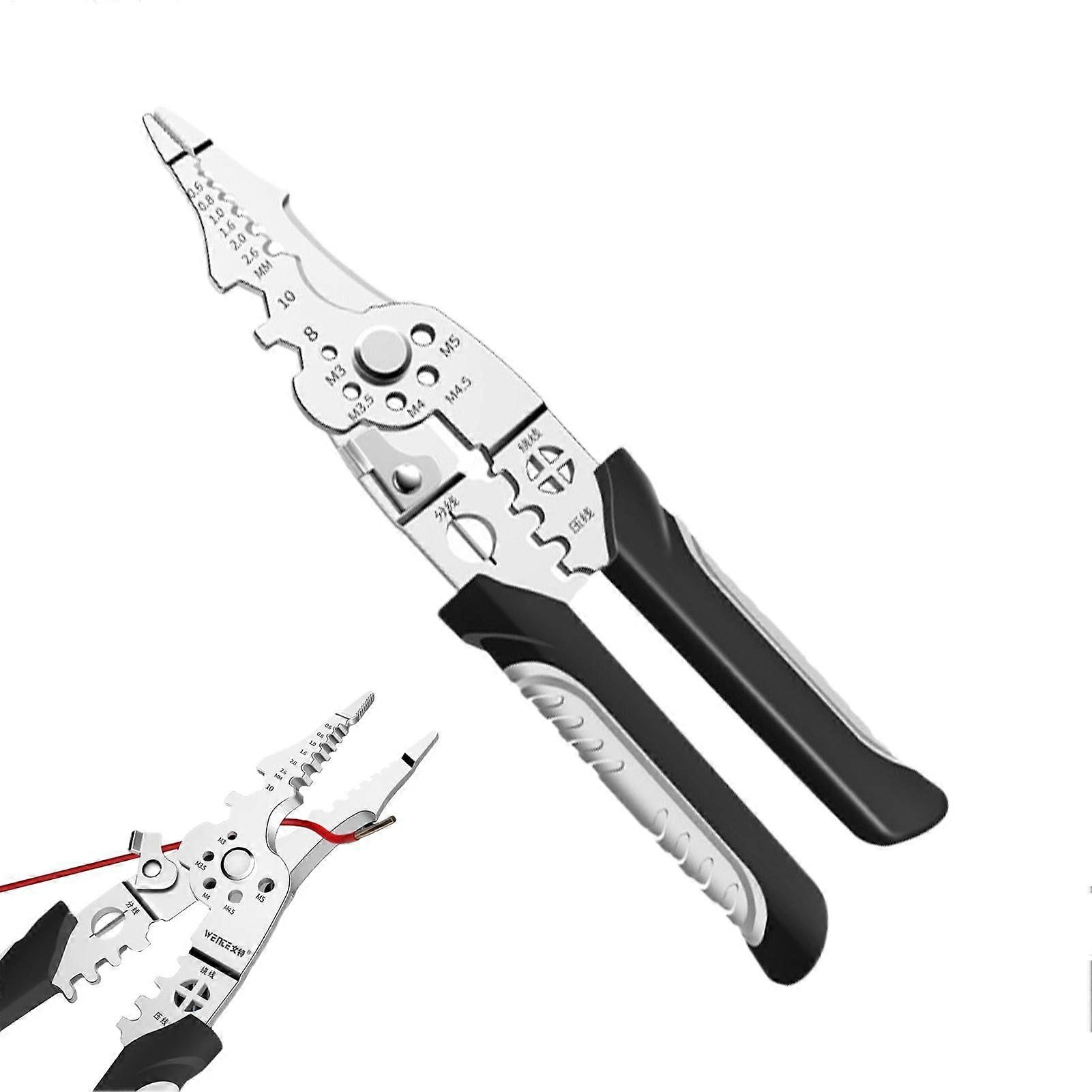 Wire Stripper 21-in-1 Cable Cutter, Multi-Tool Cable Splitter, Manual Screwdriver For Wire Stripping