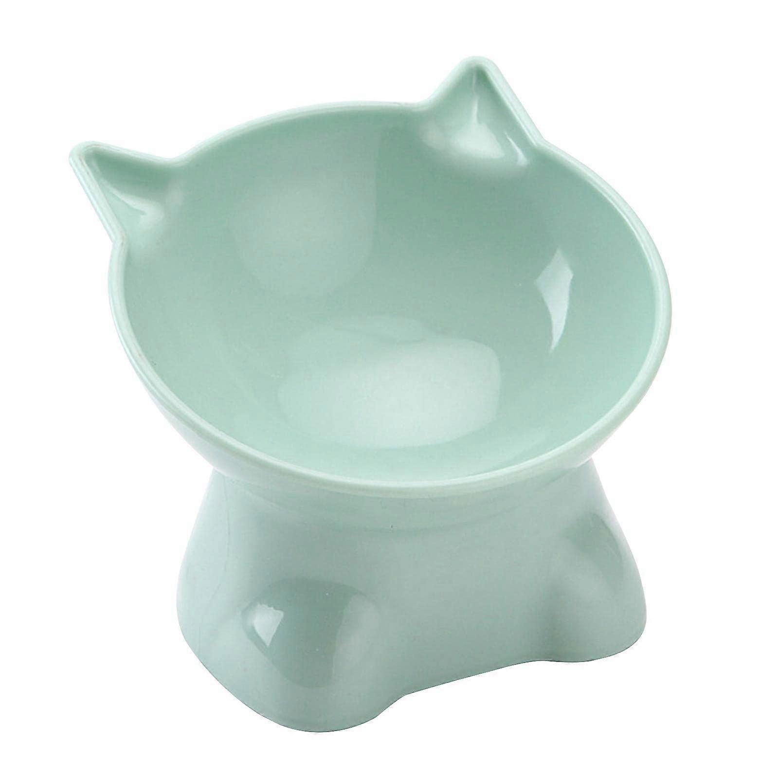 Raised Cat Food Bowls WhiskerFriendly, 15 Degree Tilt, 5.31 Inch Flat Bowl