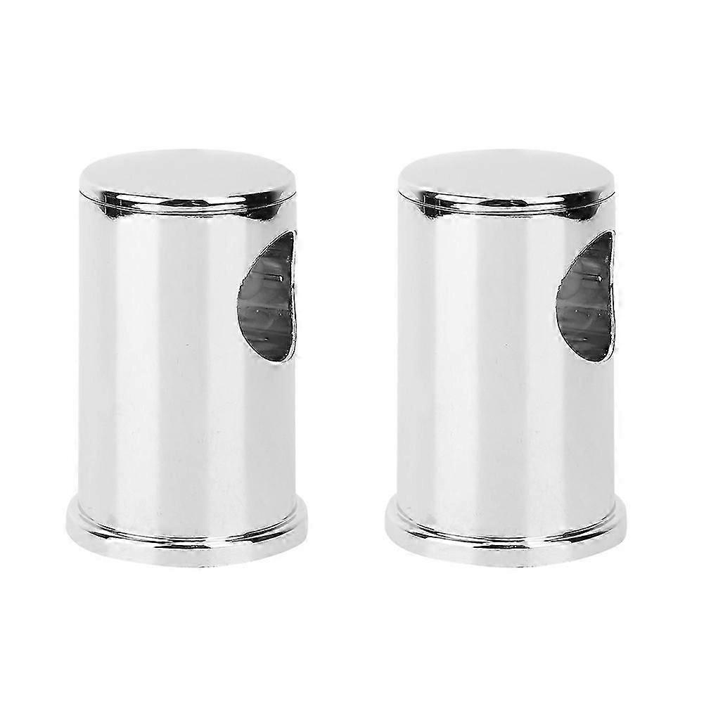 2pcs Silver White Abs Electroplating Shower Lifting Rail Bracket Base Bathroom Accessories