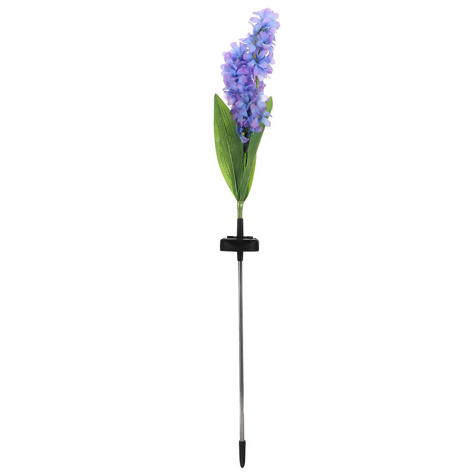 Outdoor Garden Hyacinth LED Light 1Set Night Illumination Flower Shape Purple Energy-saving Tool