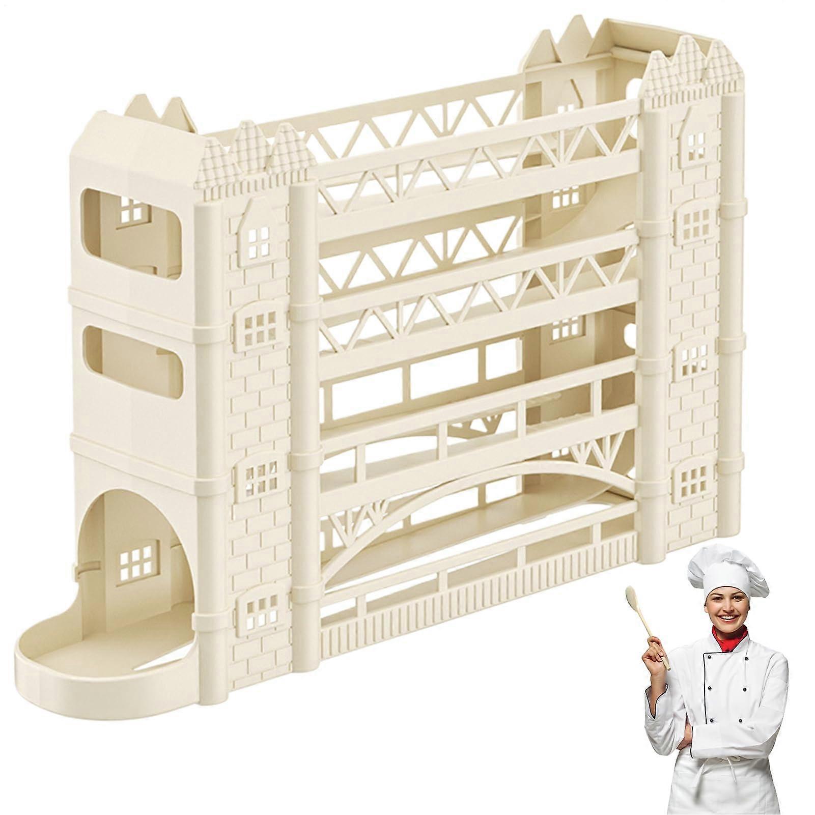 Egg Holder for Refrigerator, Rolling Egg Dispenser and Organizer, 18 Capacity Plastic Egg Rack, Fridge Storage Solution