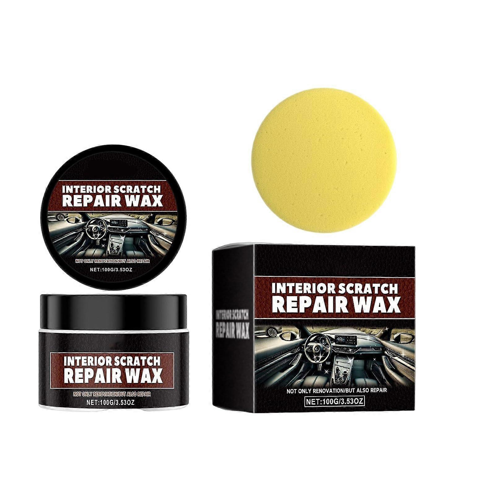 Car Dashboard Scratch Repair Kit 100g with Sponge Polishing for All Vehicle Interior Maintenance