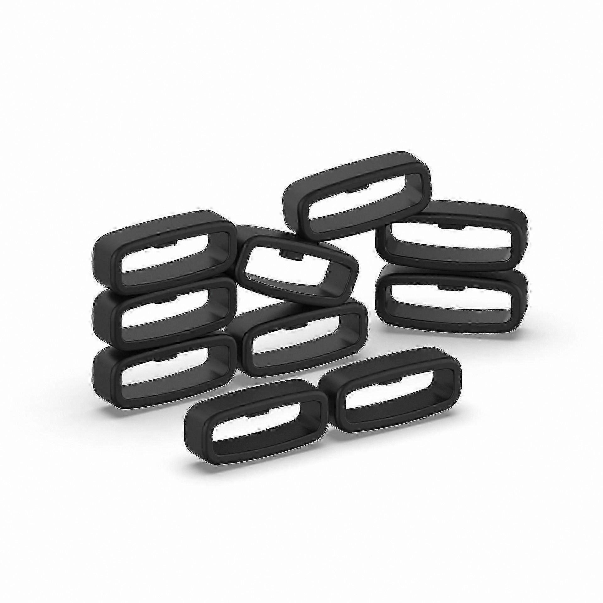 Black Replacement Loops for 22mm Watch Bands, 10-Pack