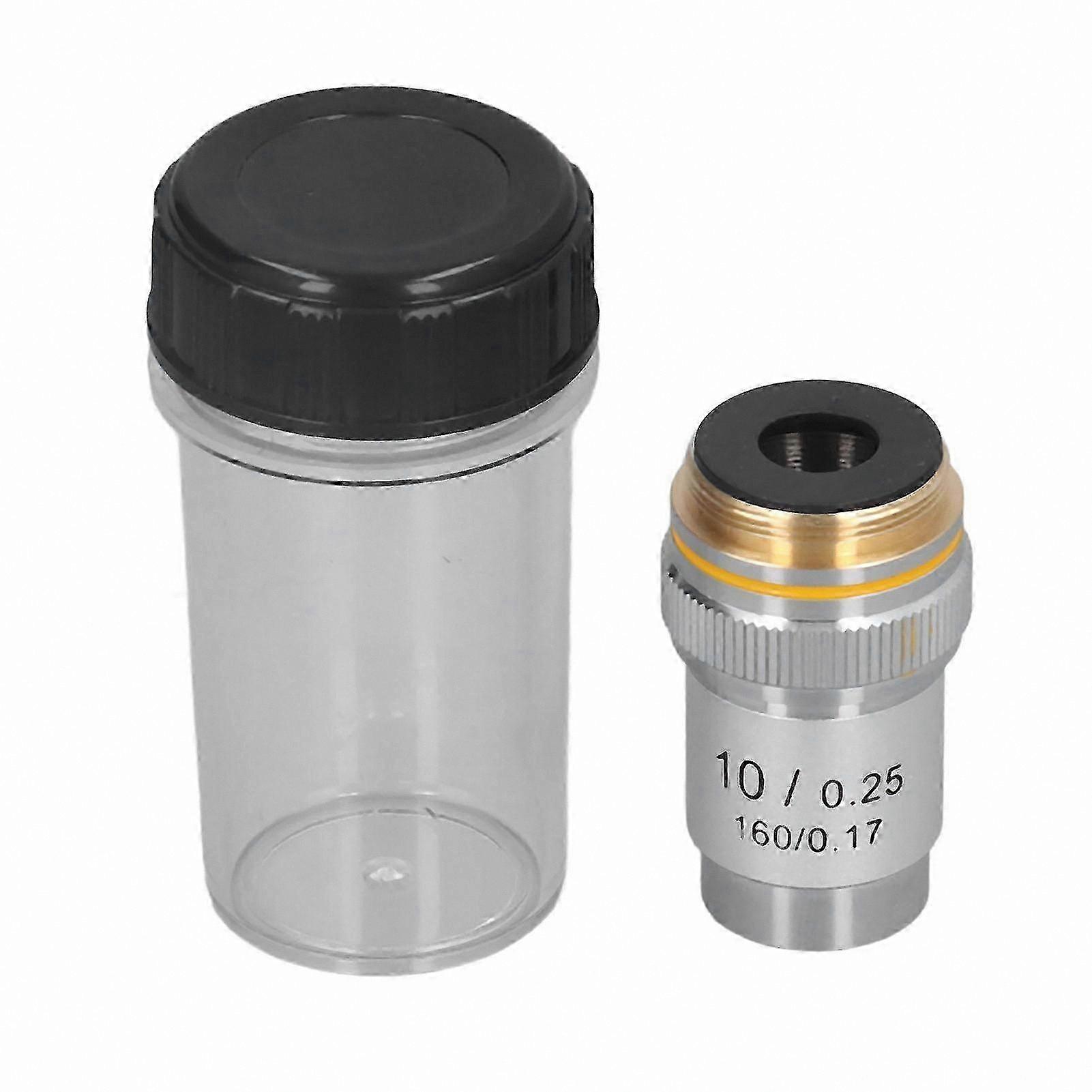 High-Power 10X Achromatic Microscope Objective Lens with 20.2mm Mount Size