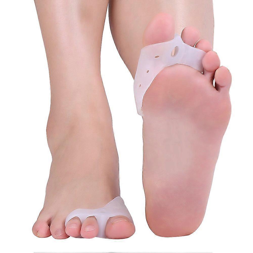 Gel Toe Separators for Bunion Hallux Valgus Hammer Toe Soft Breathable 2 Pairs Non Slip