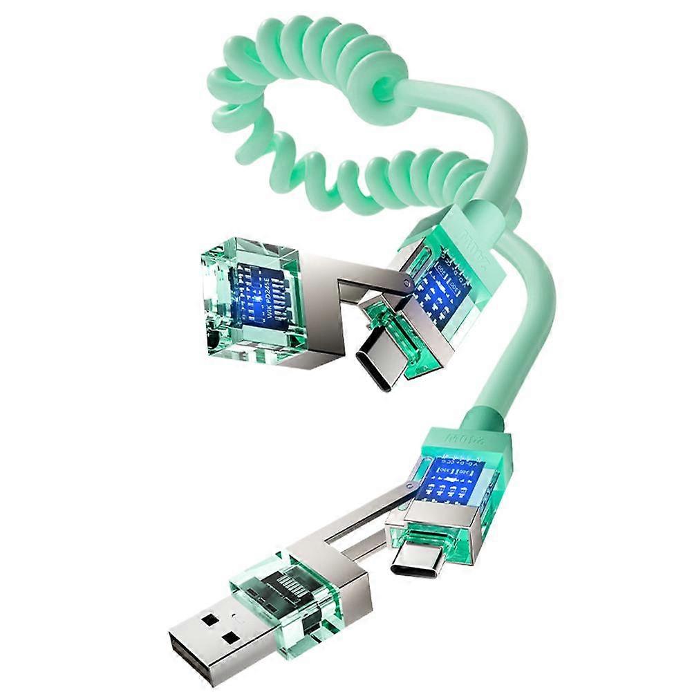 fast charging cable 240w four in one spring 2m for apple 16 android devices