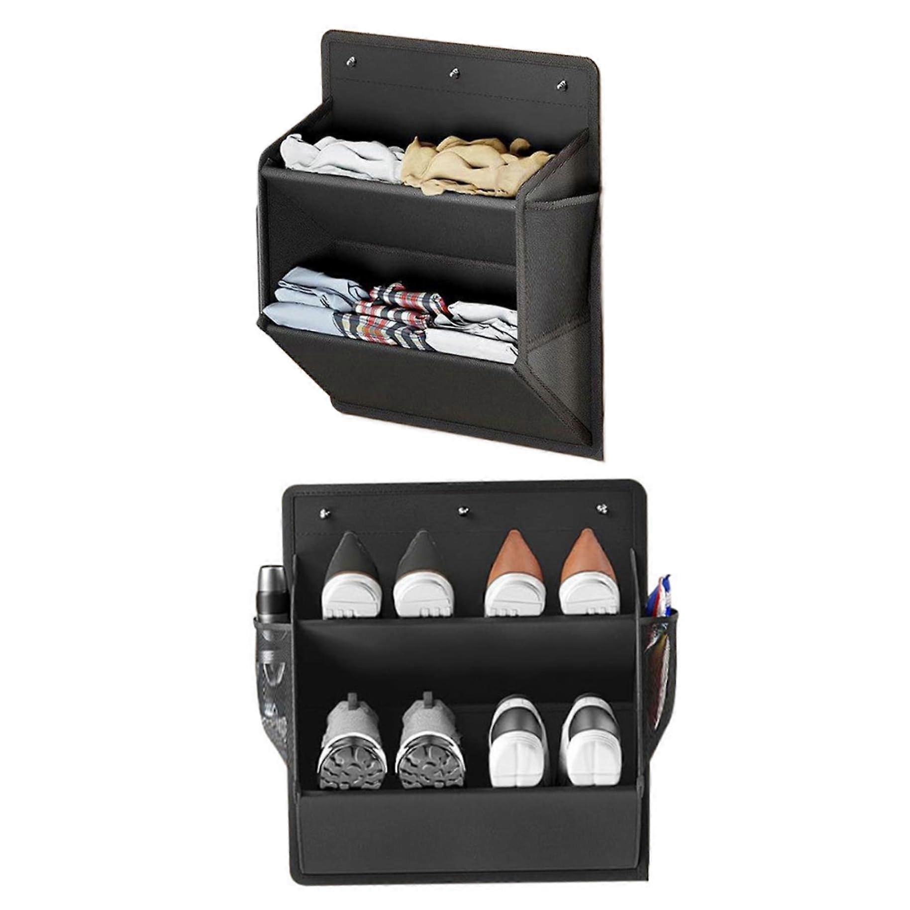 RV shoe holder with adhesive tape, overthedoor organizer, wallmounted with deep pockets