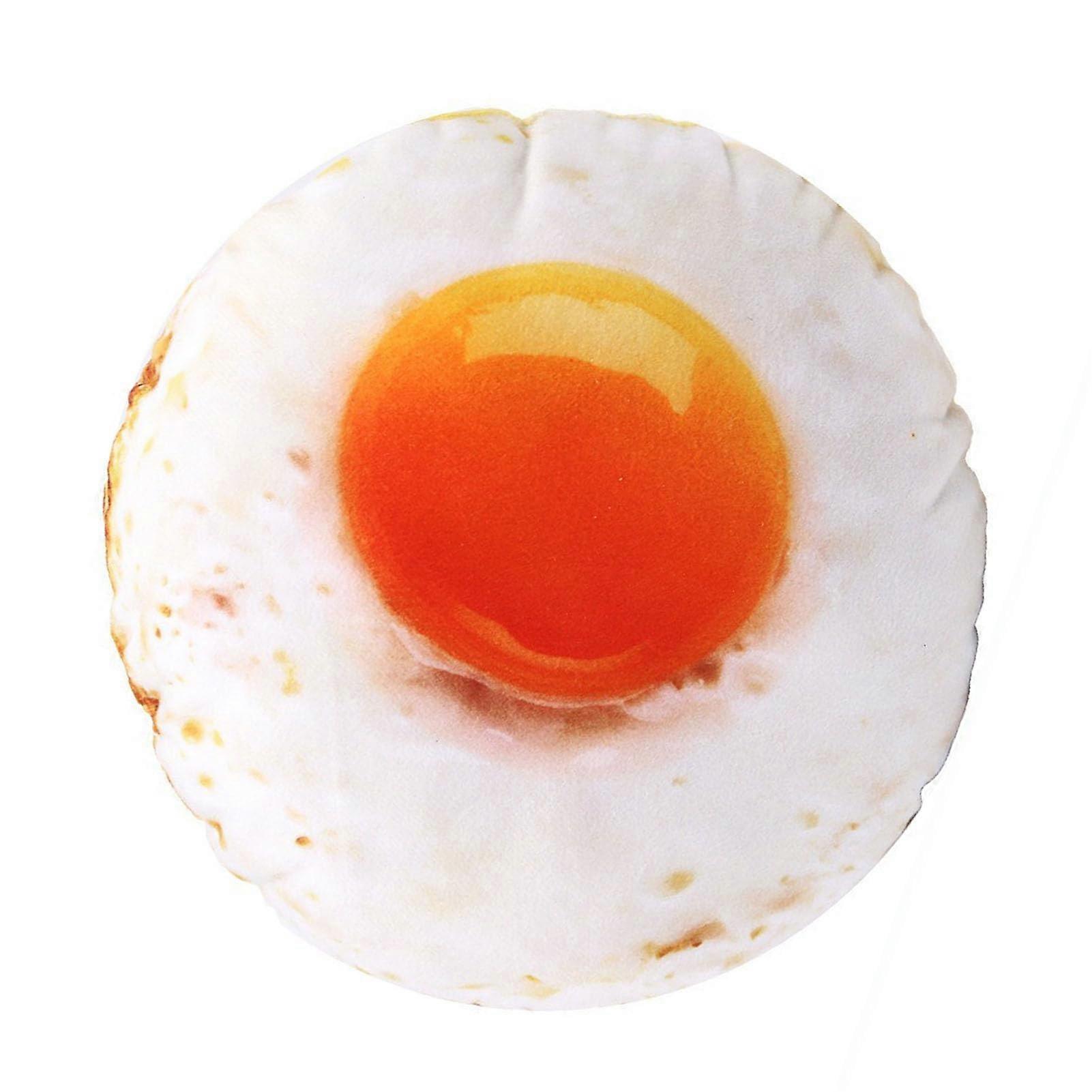 Dog Toys Squeaker Plush Fried Egg Toy for Dogs and Puppies, 3D Cartoon Design, Teething Relief, Soft Fabric Chew Toy