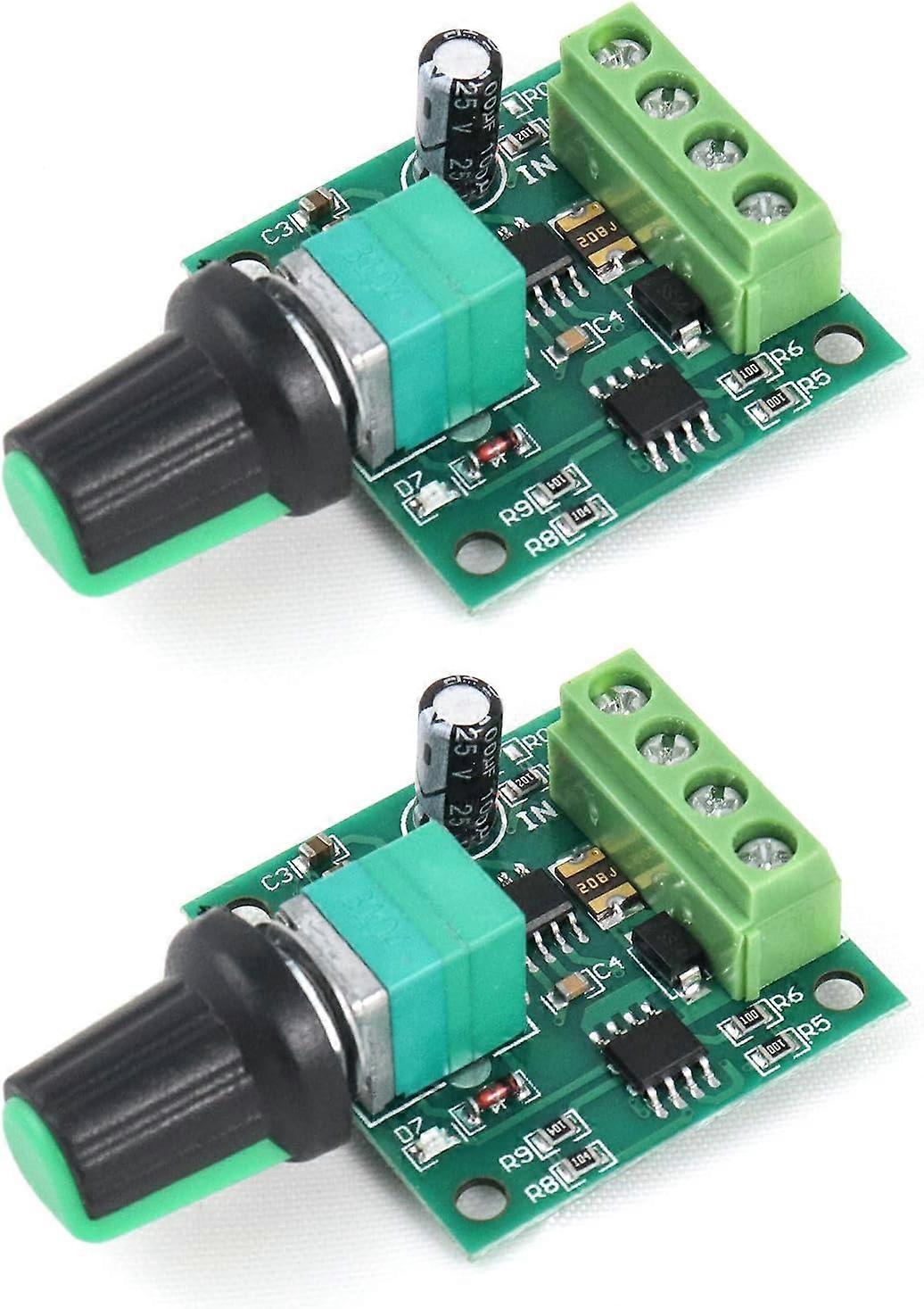 DC motor speed controller, 2 1.8v 3v 5v 6v 12v 2A 30W low voltage speed controller PWM adjustable drive switch