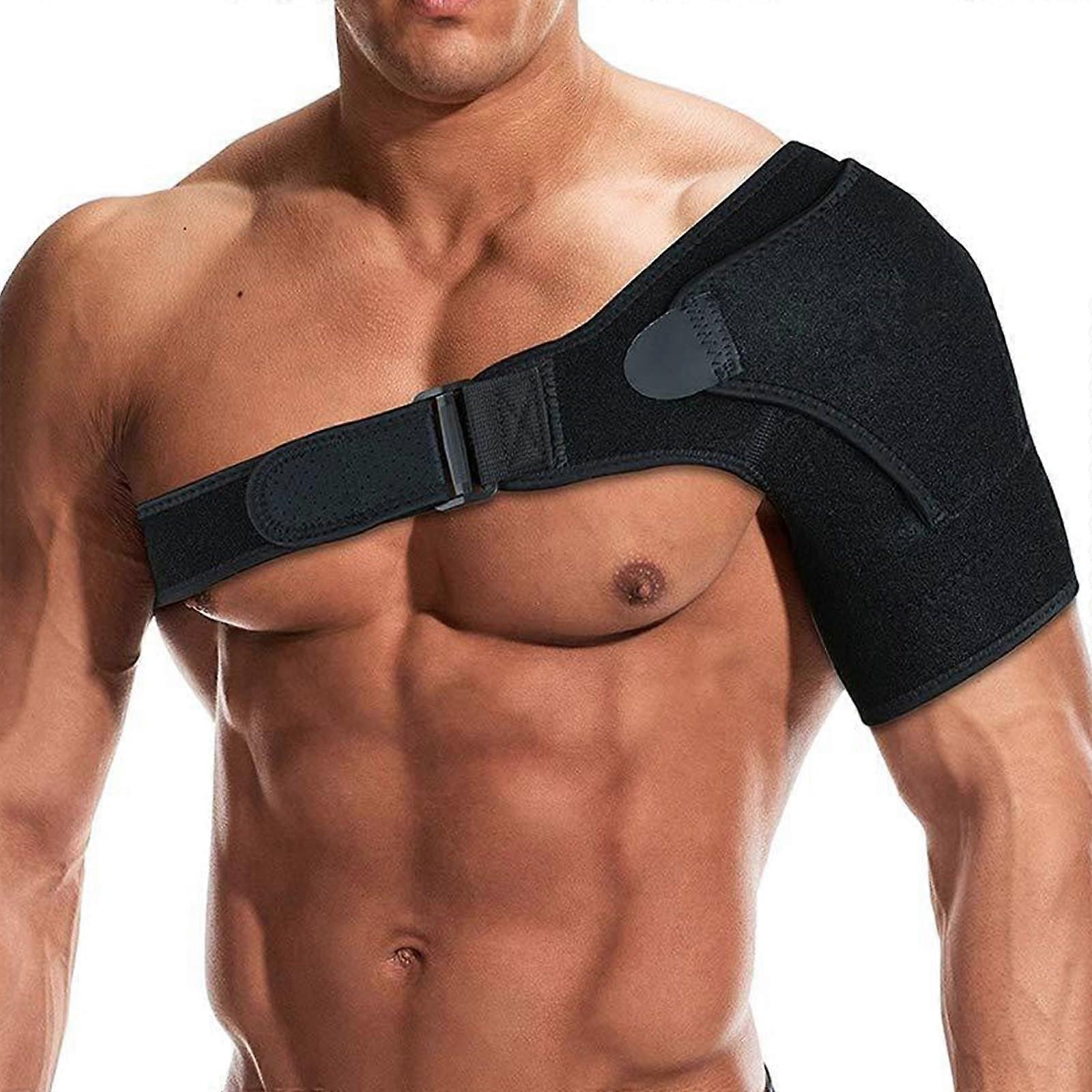 Shoulder Support Brace for Men and Women, Adjustable Rotator Cuff Strap for Dislocated Joints and Frozen Shoulder Pain Relief